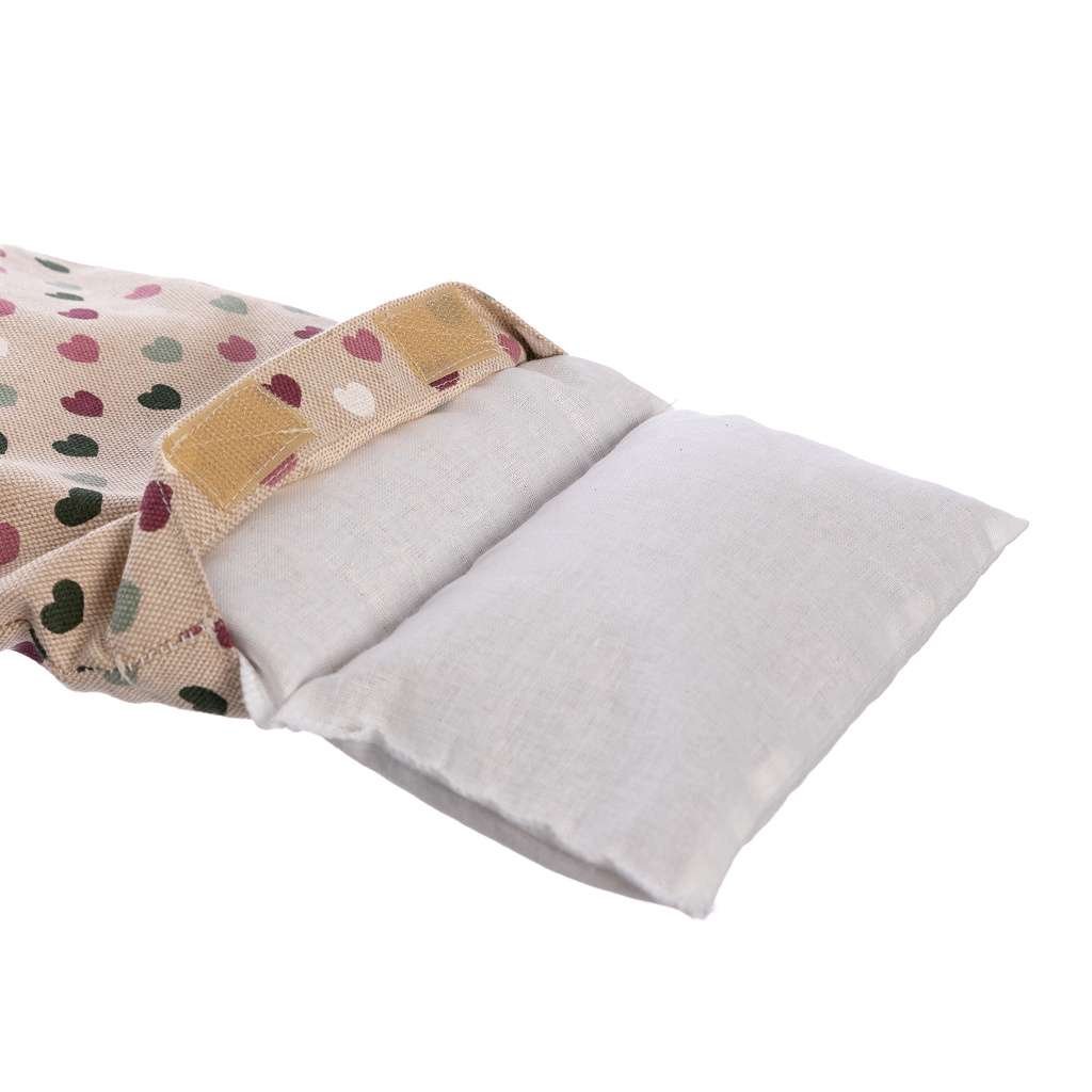 Lavandia Bedrohřej nahřívací polštář s BIO levandulí 40 x 20 cm srdíčka