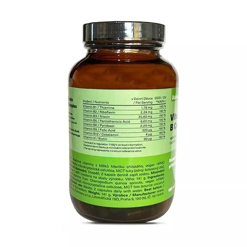 Nutraseu Vitamín B Complex 100% Plant Based 180 kapslí, expirace 1/2026