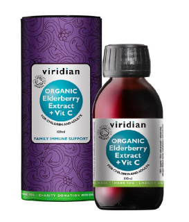 VIRIDIAN Elderberry Extract + Vitamin C 100ml Organic
