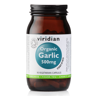 VIRIDIAN Garlic 500mg 90 kapslí Organic (Česnek), expirace 5/2025